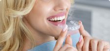 a patient is wearing a retainer in Leigh
